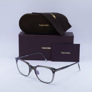 Tom Ford FT5776-D-B 020 Square Eyeglasses 53m - Grey/Blue Light Block